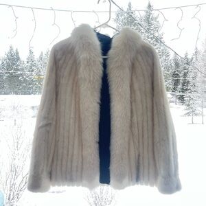 Elegant Cream Fur Coat